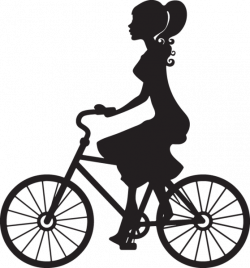 444GA - Silouette of girl on bike | Multiple images, Clipart images ...