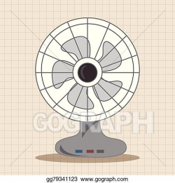 EPS Illustration - Home appliances theme electric fan ...
