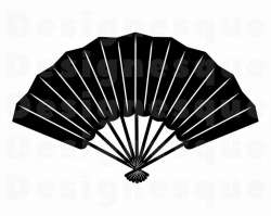 Folding Hand Fan SVG, Hand Fan Svg, Hand Fan Clipart, Hand Fan Files for  Cricut, Hand Fan Cut Files For Silhouette, Dxf, Png, Eps, Vector