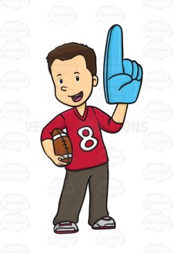 Male Sports Fan With A Blue | Clipart Panda - Free Clipart ...