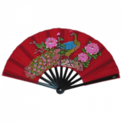 Peacock Chinese Fan transparent PNG - StickPNG