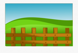 Farm Field Clipart - Cartoon Farm Fence #2433466 - Free ...