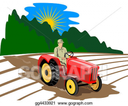 Drawing - Farmer drving tractor. Clipart Drawing gg4433921 ...