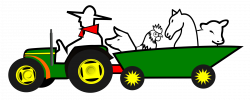 Clipart - Logo tractor animales
