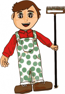 Cartoon - Farmer Boy 1 25 Magnet Cute Farming Clipart - Full ...
