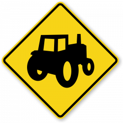 Farm Machinery Crossing Sign | Fluorescent