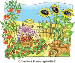Farm Scene Clip Art | Down On The Farm | Strawberry garden ...