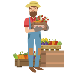 Farmer Photography Royalty-free Illustration - Selling vegetables ...