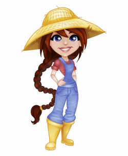 Dianne At The Farm - Farmer Cartoon Woman Free PNG Images ...