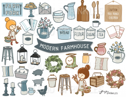 Modern Farmhouse Clipart and Sticker Set – Juju Sprinkles
