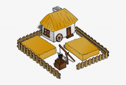 Drawing Farmhouse Animated - Medieval Farm Clipart - 600x476 ...