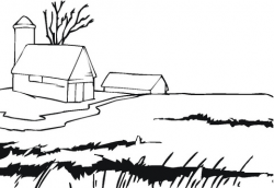 Farmhouse coloring page | Free Printable Coloring Pages