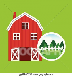 EPS Vector - Farm countryside design. Stock Clipart ...