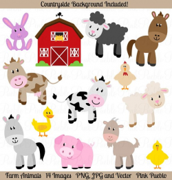 Farm Animals Clipart, Farm Animals Clip Art, Barnyard ...