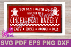 Christmas Gingerbread man Bakery sign f | Design Bundles