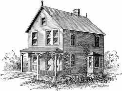 2+story+house+with+a+porch | House | ClipArt ETC | House ...