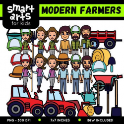Modern Farmer Clip Art | People Clip Arts | Modern farmer ...