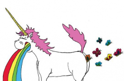 Unicorns Farting Rainbows | Unicorn farting and vomiting ...