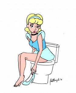 Request: Cinderella on the Toilet by thebrittanylee on DeviantArt