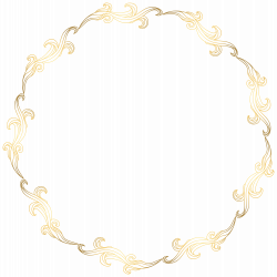 Floral Gold Round Border PNG Transparent Clip Art Image | Gallery ...