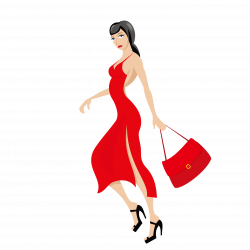 Dress Red Drawing - Wearing a red dress women's fashion 2751*2751 ...