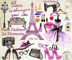 Paris fashion clipart: 