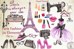 Paris fashion clipart