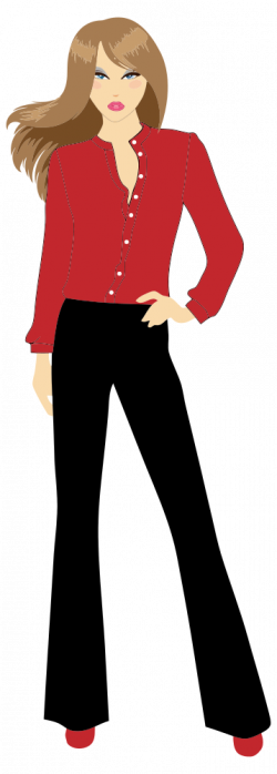 OnlineLabels Clip Art - Fashion Woman With Hand On Hip