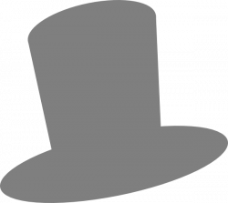 Top Hat clipart grey - Pencil and in color top hat clipart grey