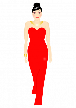 Public Domain Clip Art Image | Red Dress | ID: 13526545211585 ...