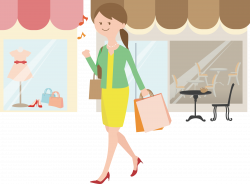 Clipart - Female Shopper (#1)