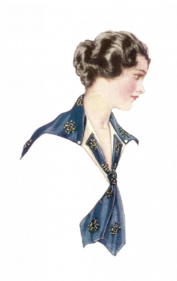 Antique Images: Free Fashion Clip Art: 2 Vintage Women's Collar ...
