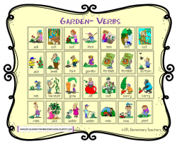 ESL Garden Theme action verbs flashcards | ESL Science | Pinterest ...