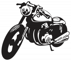 OnlineLabels Clip Art - Classic Motorcycle Silhouette