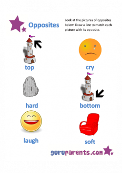 Opposites Worksheets - Match the Opposites: These are slightly more ...