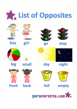 Collection of Opposite for kindergarten | Download them and try to solve