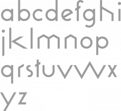 Triangulated typefaces