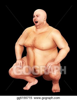 Clipart - Fat man. Stock Illustration gg5155715 - GoGraph