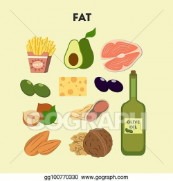 Vector Illustration - Good fats set. Stock Clip Art ...