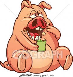 EPS Vector - Fat pig. Stock Clipart Illustration gg67053645 ...