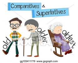 Vector Art - English grammar for comparatives and ...