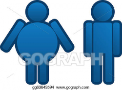Vector Stock - Fat to thin man . Clipart Illustration ...