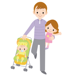 Child Father Drawing Illustration - Her daughter pushing baby 1000 ...