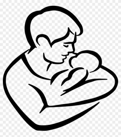 Father And Child Clipart - Dad And Baby Drawing - Free ...