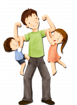 Father's Day Sunday Child Illustration - Dad and kids 1674*2301 ...