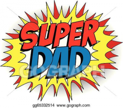 Vector Stock - Happy father day super hero dad. Clipart ...