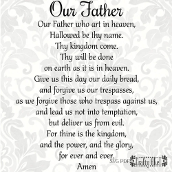 Our Father (The Lord's Prayer) - SVG PDF files - Vector ...