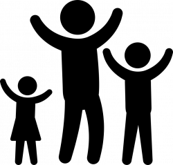 Father With Children Raising Arms Svg Png Icon Free Download (#7782 ...