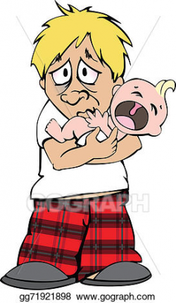 Stock Illustration - Sad guy with crying baby. Clipart ...