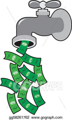 Clip Art Vector - Money faucet. Stock EPS gg58261762 - GoGraph